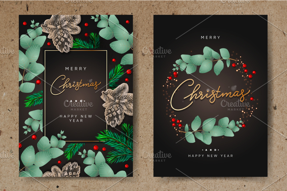 Floral Christmas Vector Set, a Decorative Illustration by PREMIUMVECTOR (Photo 2 of 4)
