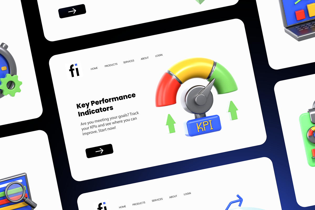 3D Business Performance Icon Set, a Characters & Person 3D Model by Flat Icons (Photo 5 of 8)