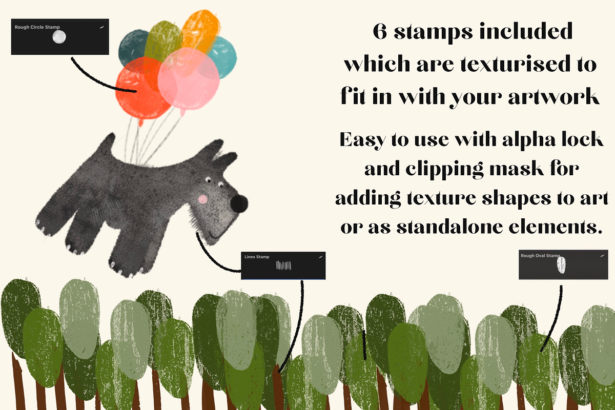 Mini Procreate Texture Brush Kit, a Brush Add-On by KJP Designs (Photo 5 of 10)