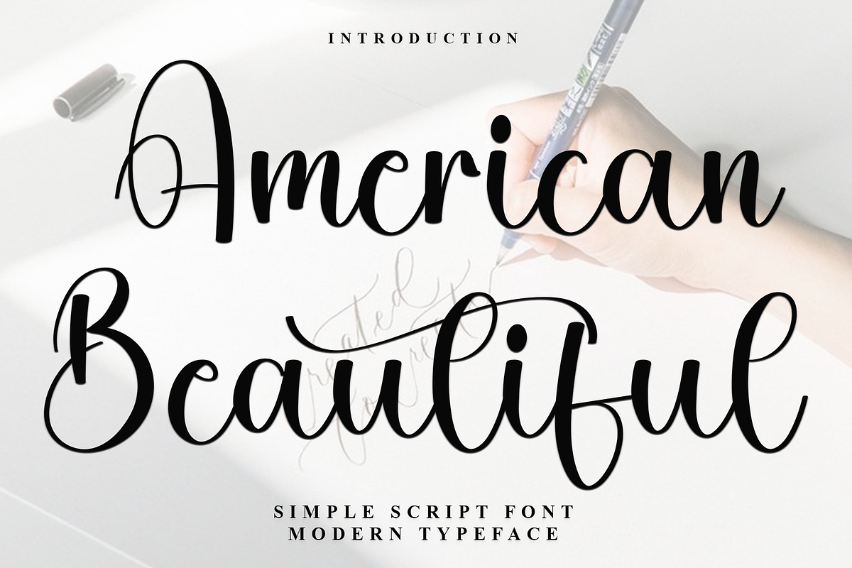 American Beautiful, a Handwritten Font by FreshTypeINK (Photo 1 of 8)