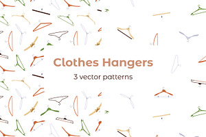 Clothes hangers seamless patterns, a Pattern Graphic by Good Studio