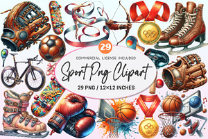 Watercolor Sport Clipart, a Graphic by CitraGraphics