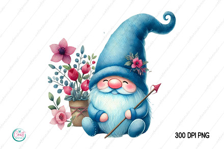 Watercolor Gnome Clipart PNG