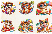 Funny Cat Summer PNG Sublimation Cli, an Illustration by SVGArt (Thumbnail 7 of 8)