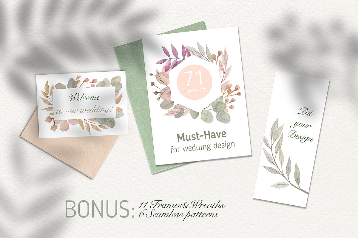 Botanical Harmonious Watercolor Set, a Graphic by NadyaKo (Photo 7 of 7)
