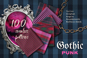 100 Gothic & Punk Tartan Patterns, a Pattern Graphic by IuliiaSavko (Thumbnail 2 of 18)