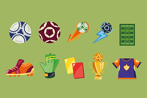 Soccer Sport Illustration Set, a Templates & Theme by studiogstock
