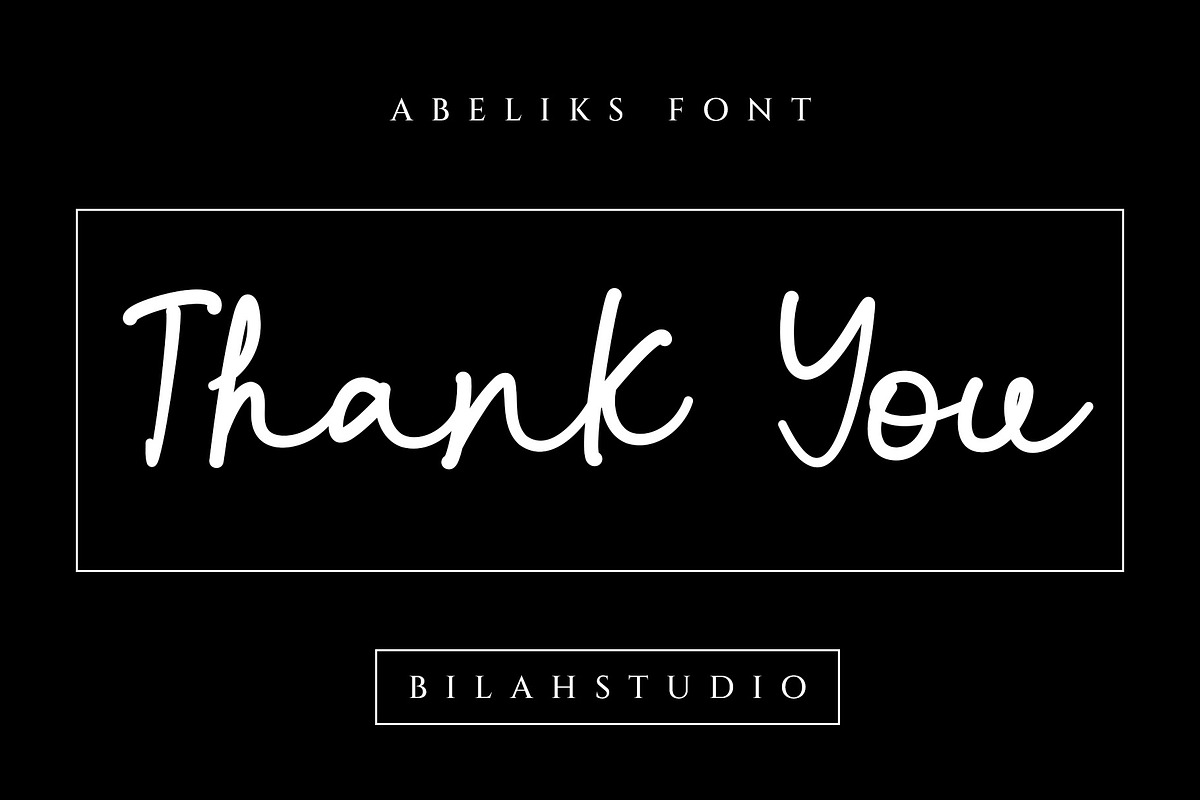 Abeliks Modern Script Font, a Script Font by Bilahstudio (Photo 13 of 13)