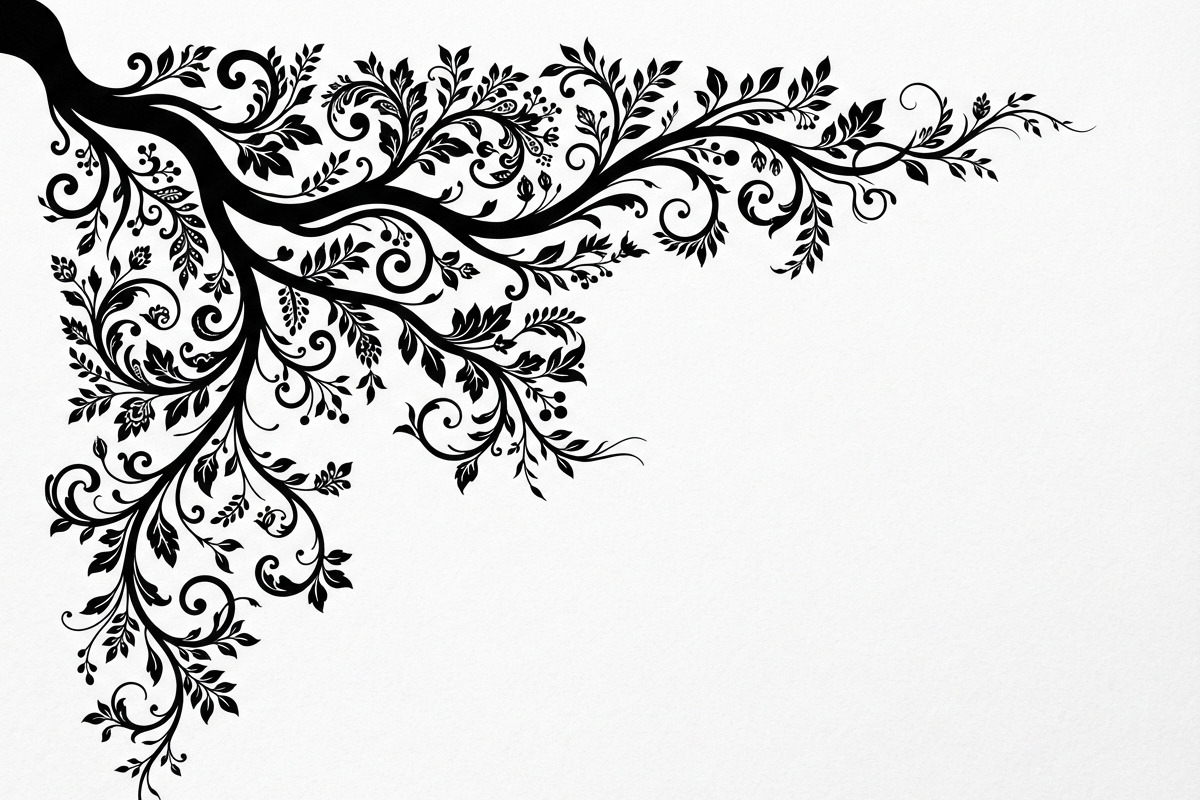 50 Tree Branch Corner Silhouette, a Decorative Illustration by Amazin_art (Photo 10 of 25)