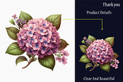 Watercolor Spring Hydrangea Flowers, a Graphic by designcity5 (Thumbnail 4 of 5)