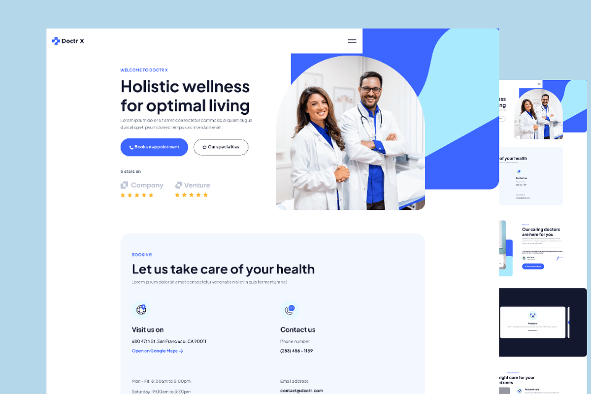 10 Figma Medical Webpage Design Set preview 4