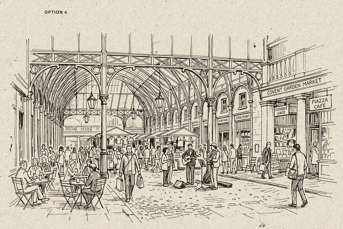 London Cityscape Hand-Drawn Vector, a Decorative Illustration by Alara Studio (Photo 6 of 8)