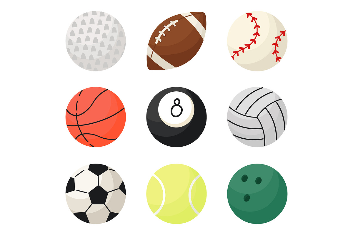 Sports Balls Clipart Set, a Sport Illustration by Milota (Photo 2 of 3)