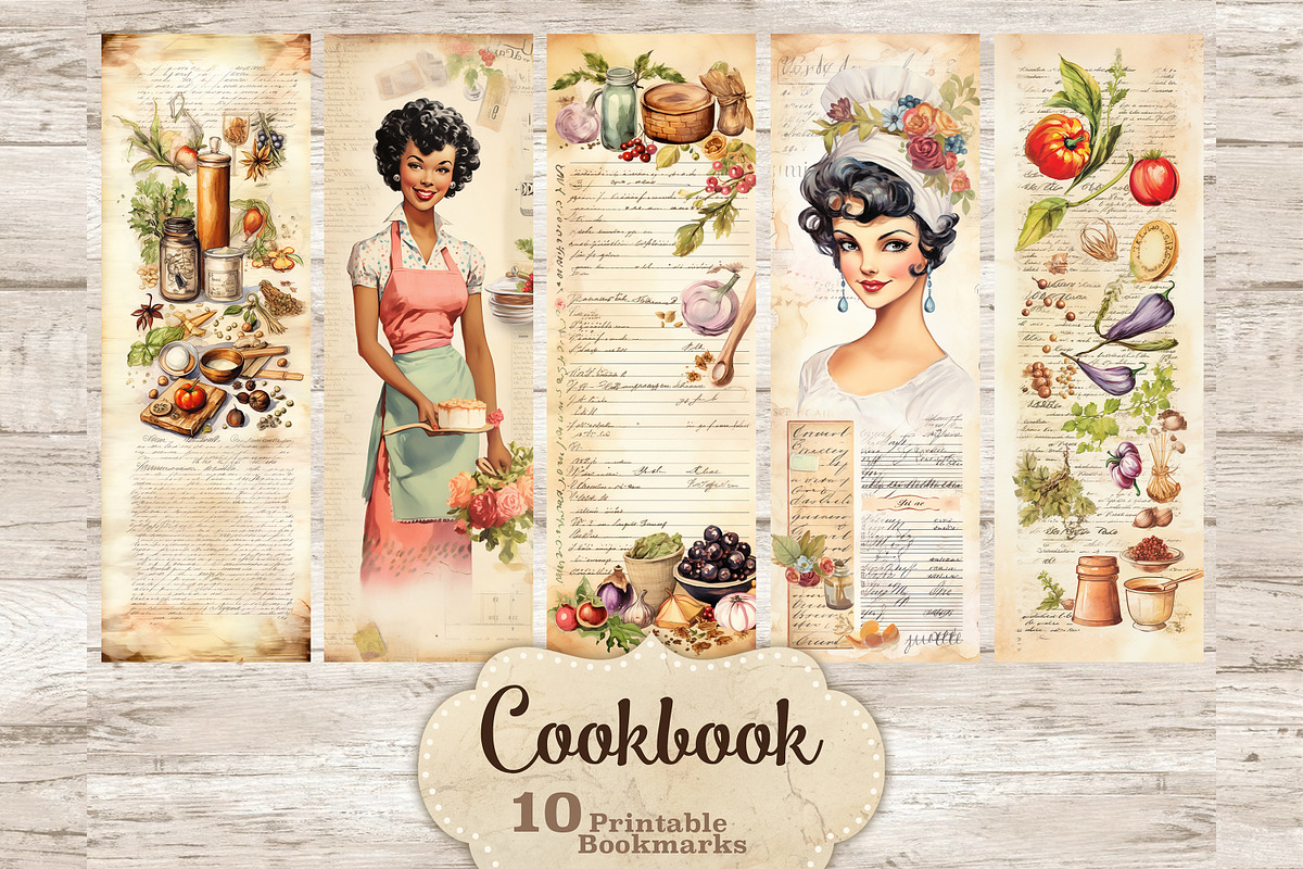 Cookbook Bookmarks, a Food Illustration by GlamArtZhanna (Photo 1 of 3)