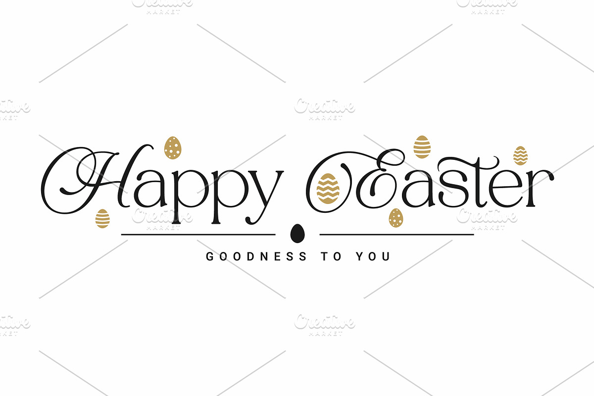 Happy Easter Goodness To You Banner, an Illustration by PushLogo (Photo 3 of 6)