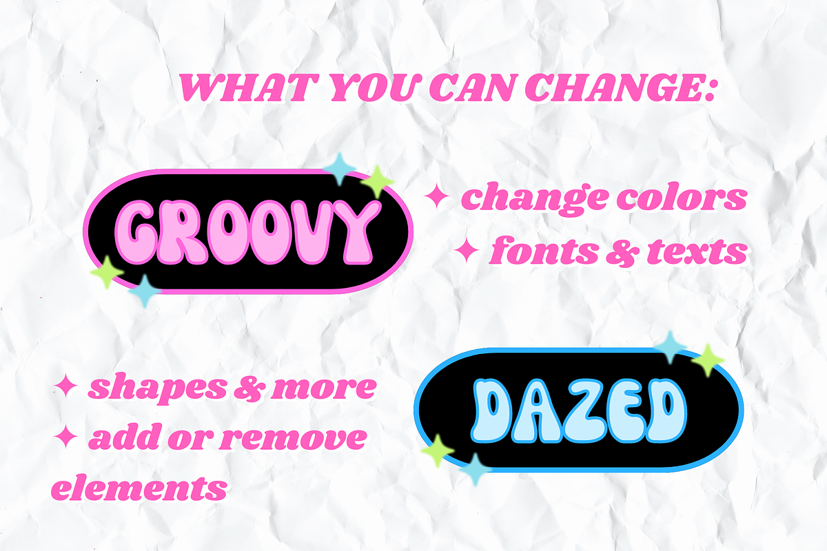 Editable Logo Y2K Retro Branding, a Branding & Logo Template by PLANETSEL (Photo 3 of 6)