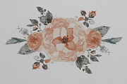 Watercolor Peony Floral Clipart Bund, a Graphic by Creativeshirt (Thumbnail 5 of 15)