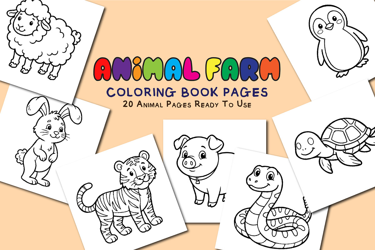 Animal Farm coloring pages, an Education Illustration by Art Zooted (Photo 1 of 7)