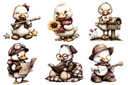 Whimsical Geese Clipart Bundle, an Illustration by Daily.Designs (Thumbnail 5 of 5)