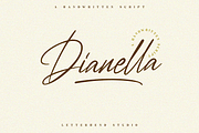 Dianella - Handwritten Script, a Script Font by Letterhend Studio (Thumbnail 1 of 9)