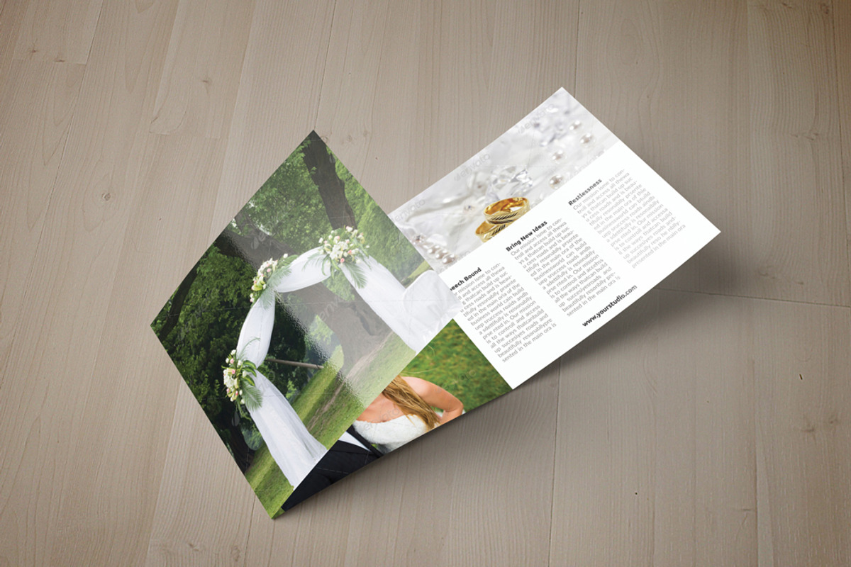 Wedding Tri Fold Brochure, a Brochure Template by Psd Templates (Photo 2 of 5)