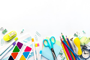 School supplies for education and creative learning, a School & Education Photo by Olena Rudo