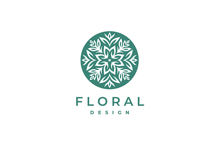 Floral Pattern Logo Design