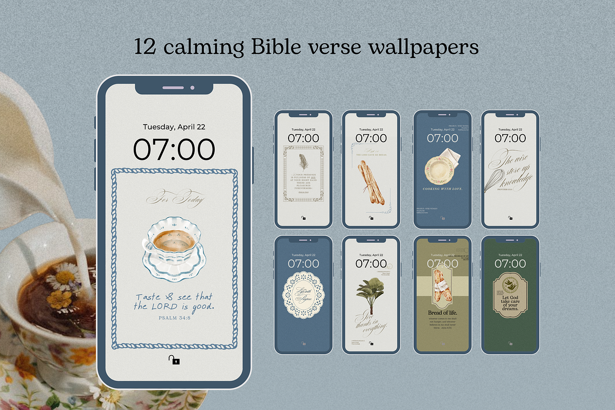 Vintage Bible Verse Phone Wallpapers, a Wallpaper Photo by Marcia B Studio (Photo 4 of 5)