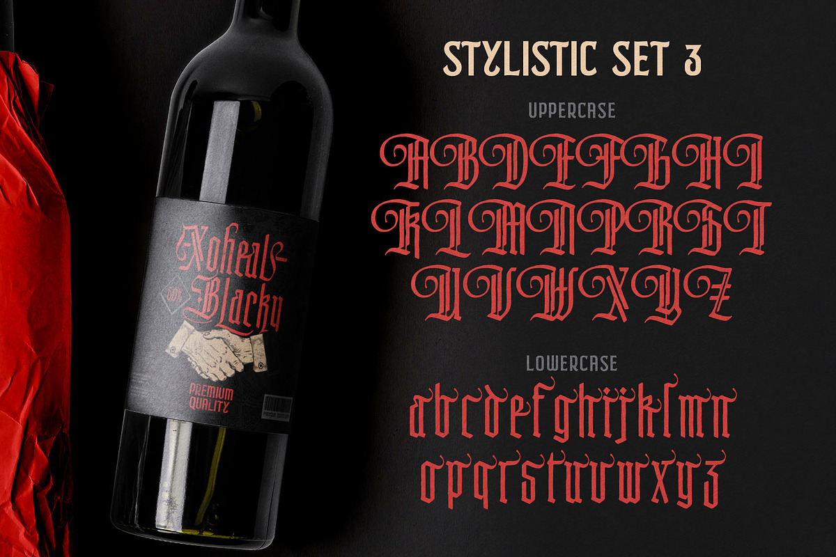 Wellfoge Blackletter Rough Font, a Blackletter Font by alit design (Photo 6 of 20)