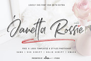Janetta Rossie | SVG+font duo extra, a Script Font by MLKWSN (Thumbnail 1 of 17)