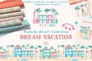 Dream Vacation Vector Collection, a Seasonal Illustration by Olya Haifisch (Thumbnail 1 of 12)