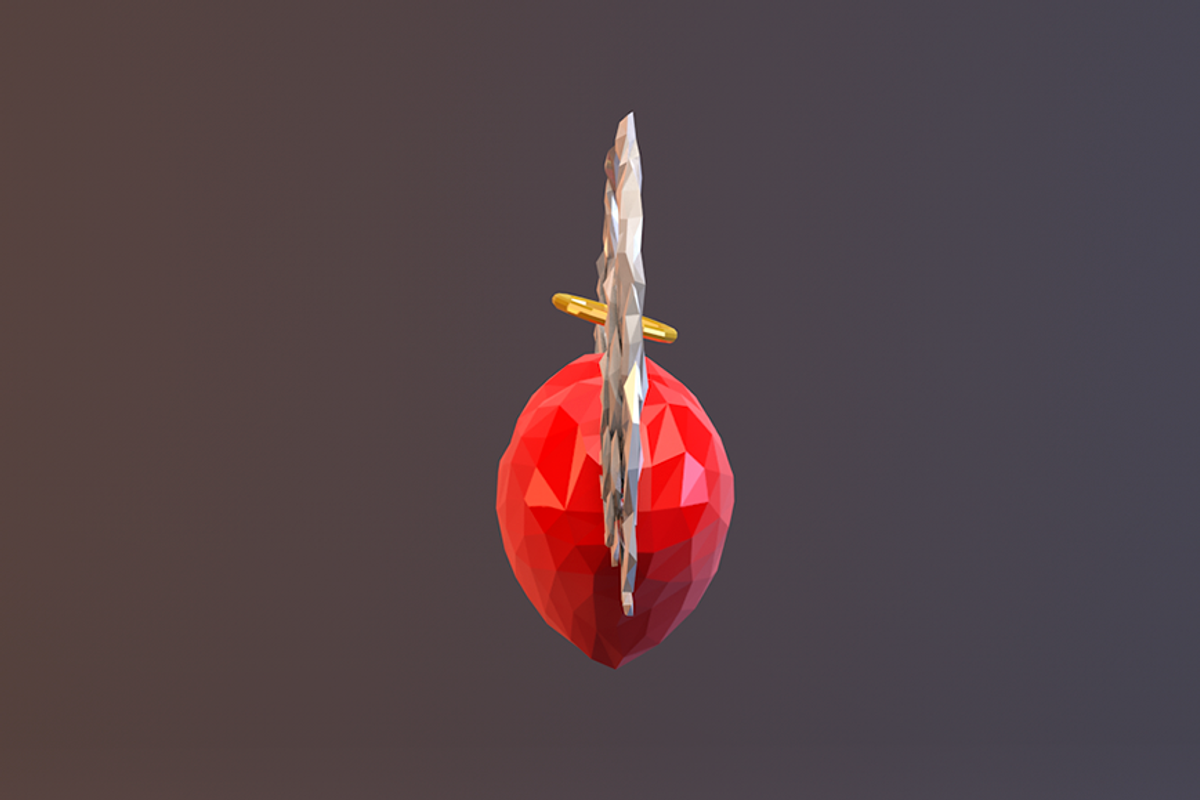 Low Poly Angel Heart, an Object 3D Model by CreativeeArt (Photo 2 of 7)