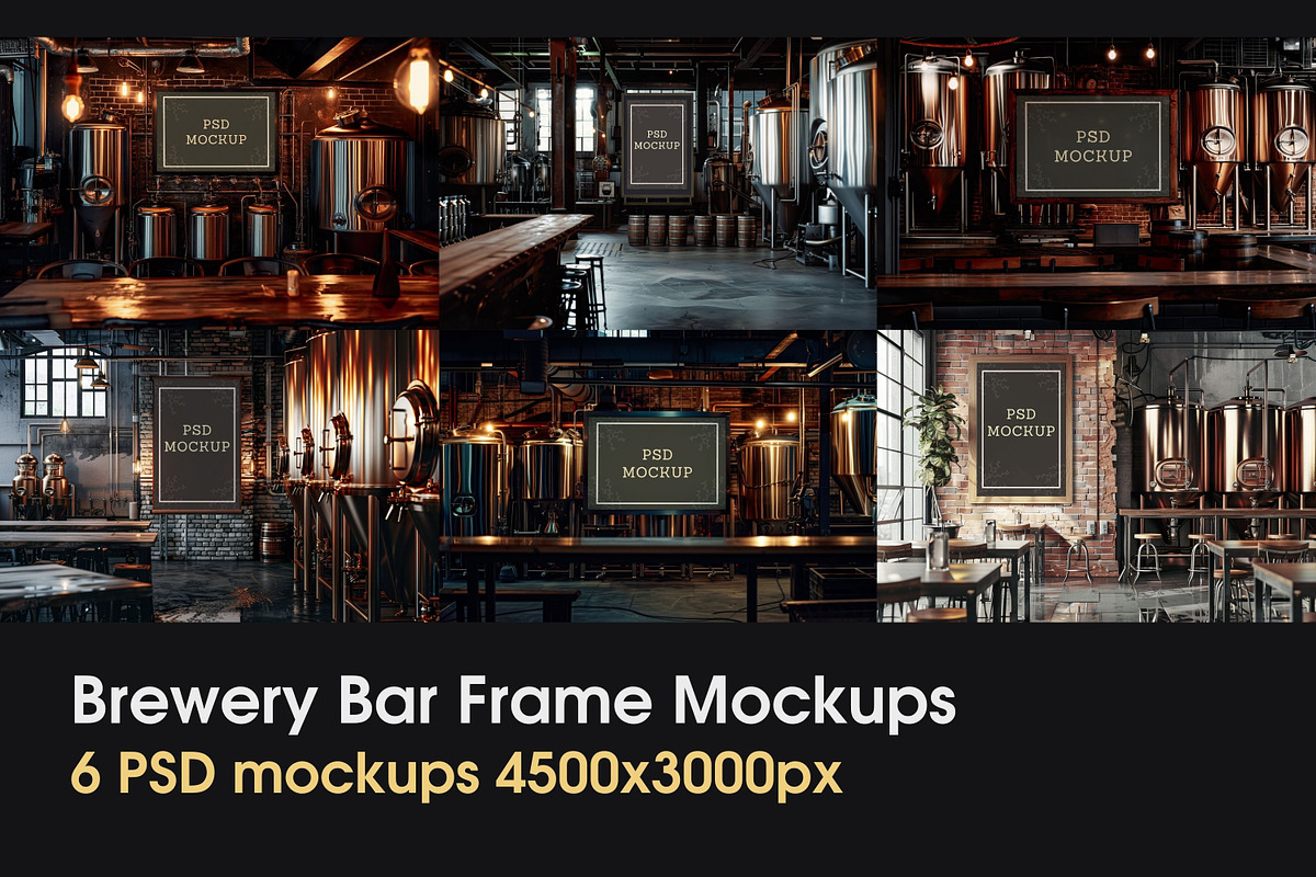 Brewery Frame Mockup, Bar Frame PSD, an Advertising Mockup by Art's and patterns (Photo 1 of 4)
