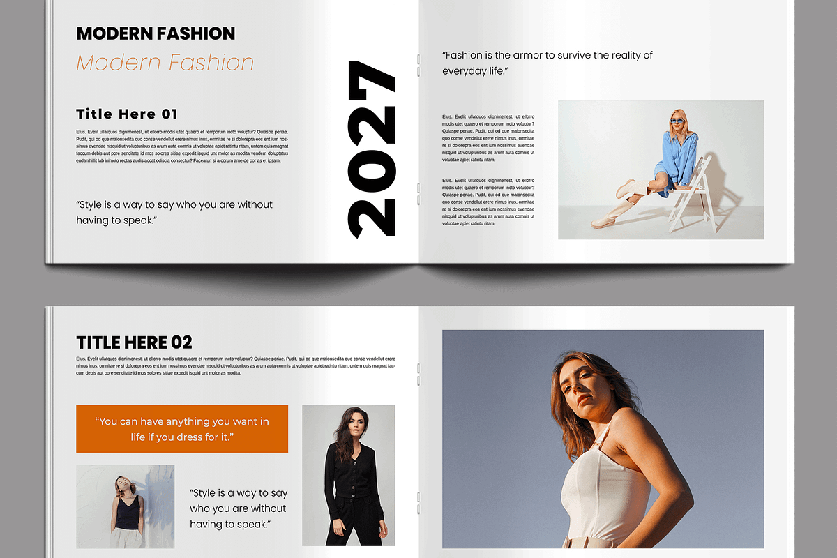 Fashion Magazine Layout, a Magazine Template by MightyDesign (Photo 3 of 8)