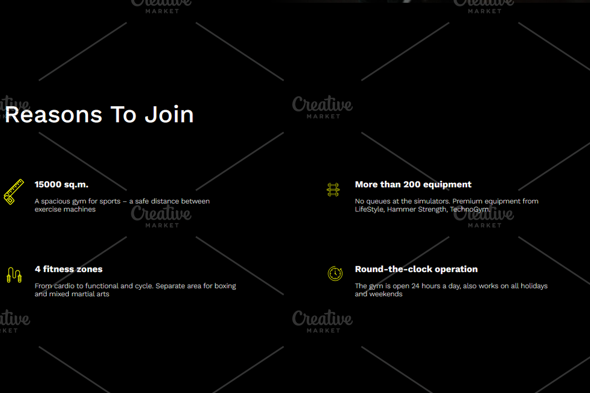Gym-24 React Landing Page, a React Template by WebMasteryStudio (Photo 5 of 6)