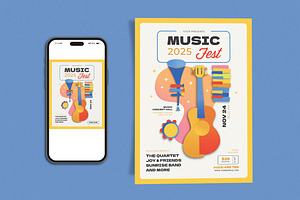 Music Fest Color, a Flyer Template by Me55enjah Design