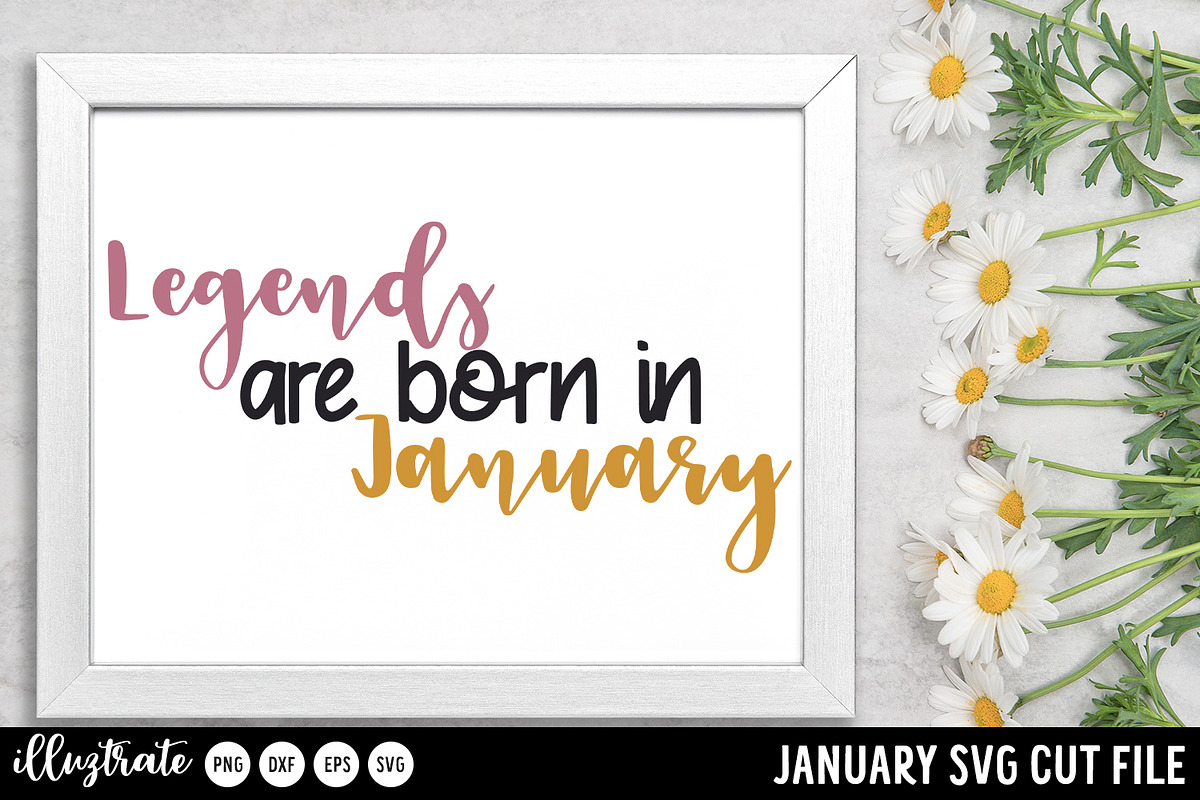 January SVG Cut Files for Cricut, an Illustration by illuztrate (Photo 11 of 12)