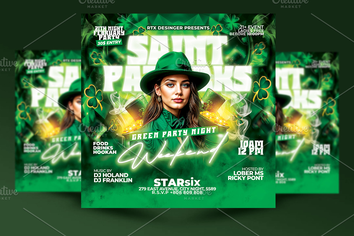 Saint Patricks Day Flyer Template, a Flyer Template by RTXdesinger99 (Photo 2 of 3)
