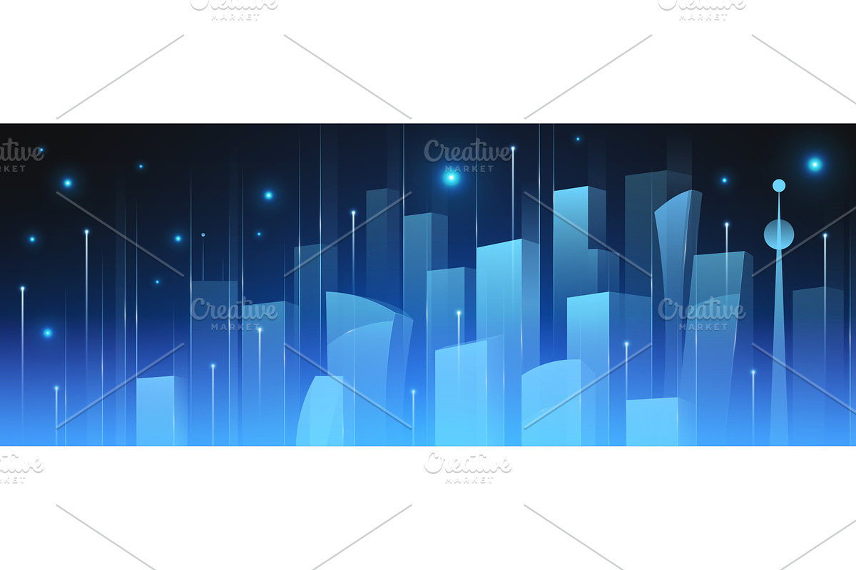 Futuristic tech cityscape with AI, a Technology Illustration by art PVP - market