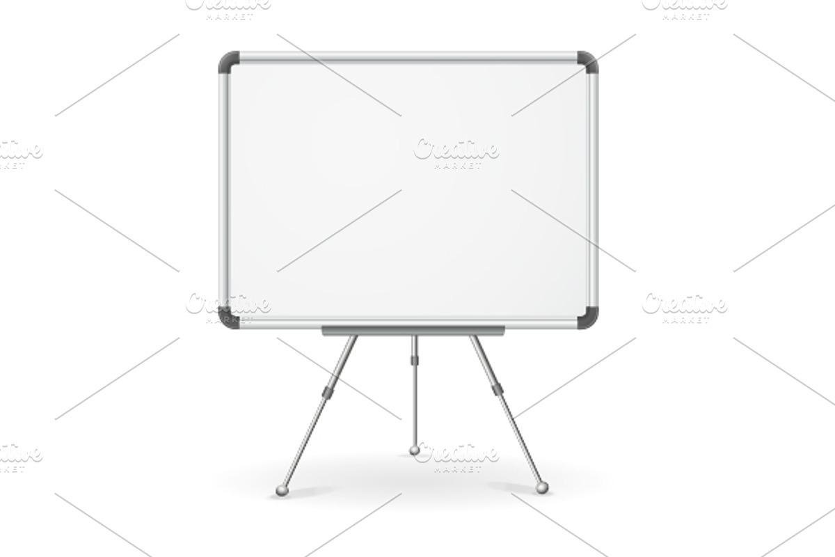 Vector empty whiteboard