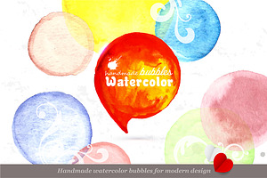 Handmade watercolor splashes