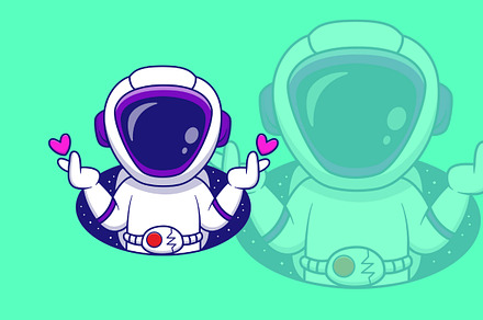 Cute Astronaut in a Black Hole