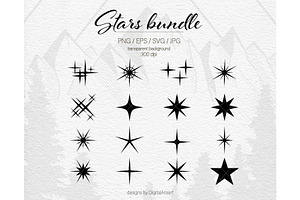 Stars galaxy vector sparkles