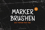 Marker Brushen - Premium Paint Font, a Handwritten Font by QR Design Studio (Thumbnail 1 of 6)