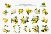 Watercolor Lemons & Hydrangeas, a Decorative Illustration by ThaismotaCreativeCo (Thumbnail 9 of 12)