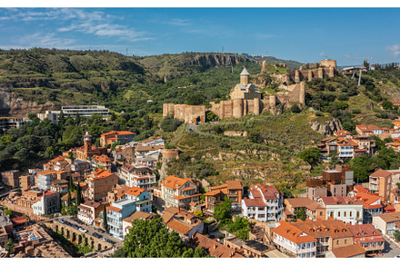 Aerial view of Tbilisi, an Architecture Photo by a_medvedkov
