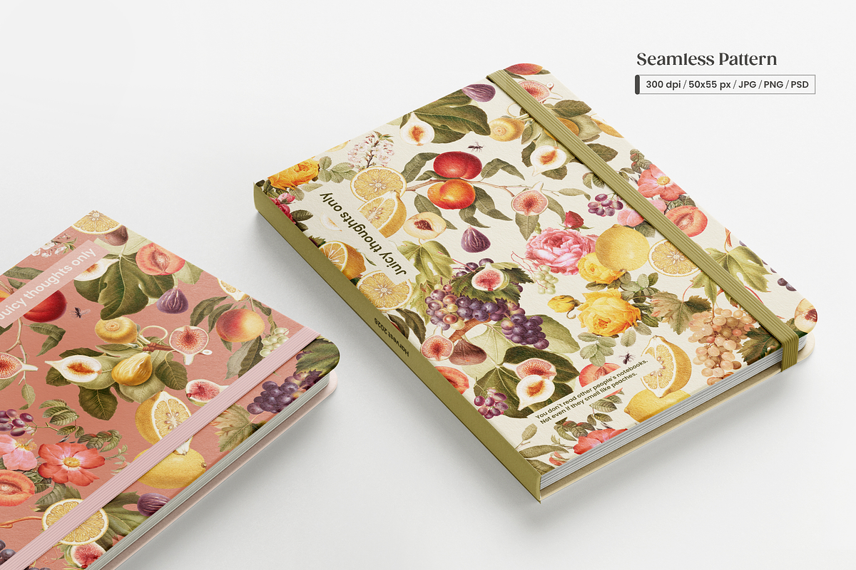 Summer Vintage Fruit Pattern, a Pattern Graphic by Yello_illustration (Photo 5 of 16)
