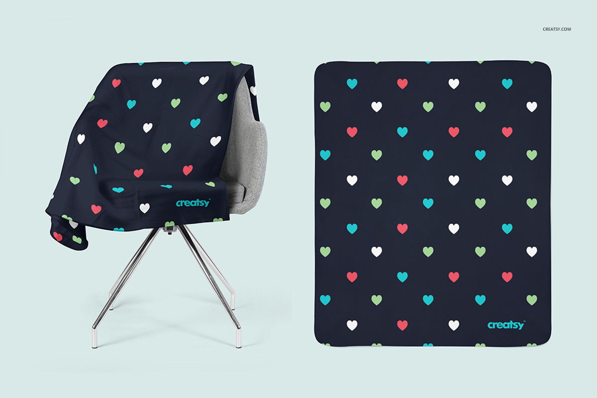 Fleece Blanket Mockup Set, a Product Mockup by creatsy4 (Photo 3 of 8)