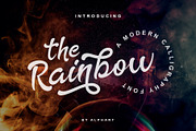 The Rainbow modern calligraphy font, a Script Font by alphArtype (Thumbnail 1 of 11)