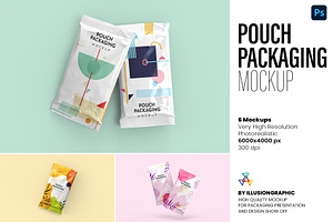 Pouch Packaging Mockup - 8 Views